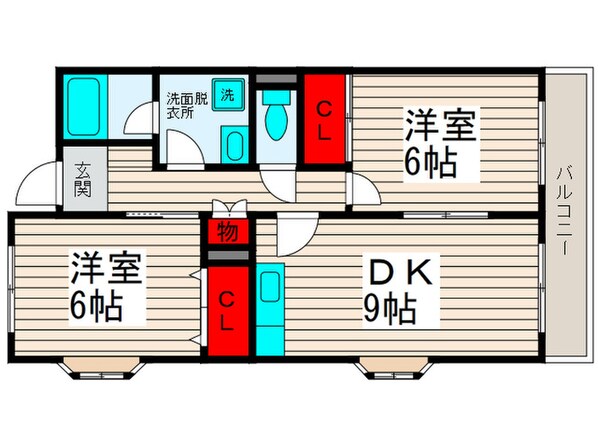 ユニバ－サルマンション２の物件間取画像